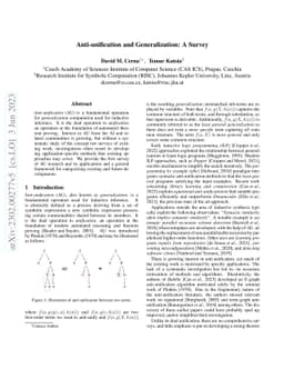 Anti-unification and Generalization: A Survey