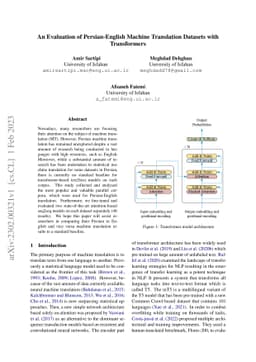 An Evaluation of Persian-English Machine Translation Datasets with
  Transformers