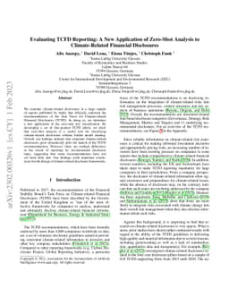 Evaluating TCFD Reporting: A New Application of Zero-Shot Analysis to
  Climate-Related Financial Disclosures