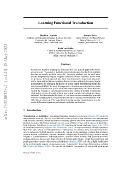 Learning Functional Transduction