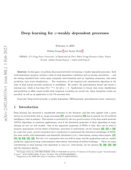 Deep learning for $ψ$-weakly dependent processes