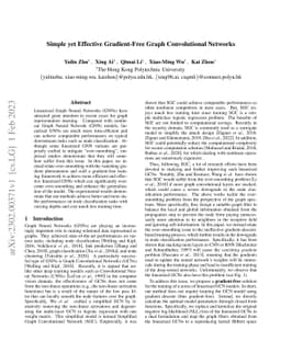 Simple yet Effective Gradient-Free Graph Convolutional Networks