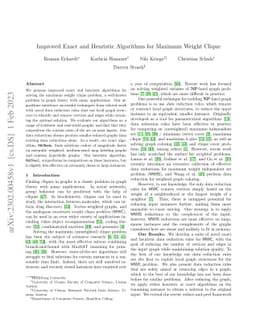 Improved Exact and Heuristic Algorithms for Maximum Weight Clique