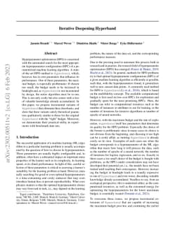 Iterative Deepening Hyperband