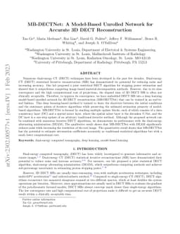 MB-DECTNet: A Model-Based Unrolled Network for Accurate 3D DECT
  Reconstruction