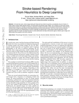 Stroke-based Rendering: From Heuristics to Deep Learning