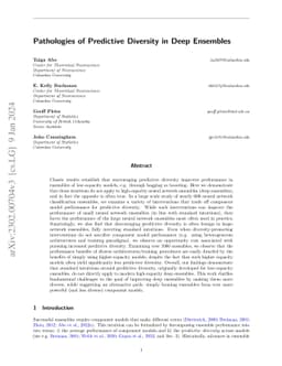 Pathologies of Predictive Diversity in Deep Ensembles