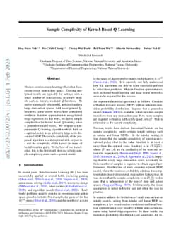 Sample Complexity of Kernel-Based Q-Learning