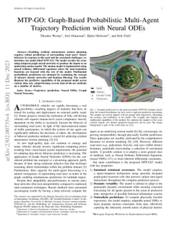 MTP-GO: Graph-Based Probabilistic Multi-Agent Trajectory Prediction with
  Neural ODEs
