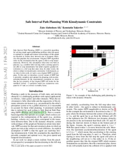 Safe Interval Path Planning With Kinodynamic Constraints