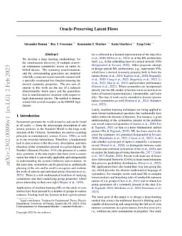 Oracle-Preserving Latent Flows