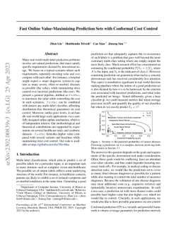 Fast Online Value-Maximizing Prediction Sets with Conformal Cost Control