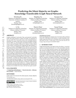 Predicting the Silent Majority on Graphs: Knowledge Transferable Graph
  Neural Network