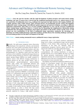 Advances and Challenges in Multimodal Remote Sensing Image Registration