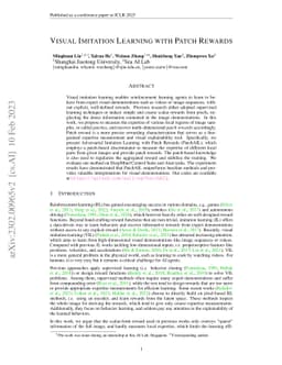 Visual Imitation Learning with Patch Rewards