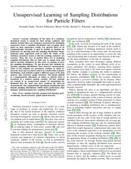 Unsupervised Learning of Sampling Distributions for Particle Filters
