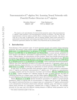Noncommutative $C^*$-algebra Net: Learning Neural Networks with Powerful
  Product Structure in $C^*$-algebra