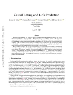 Causal Lifting and Link Prediction