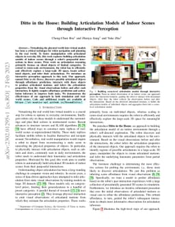 Ditto in the House: Building Articulation Models of Indoor Scenes
  through Interactive Perception