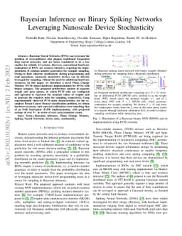 Bayesian Inference on Binary Spiking Networks Leveraging Nanoscale
  Device Stochasticity