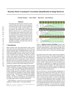Bayesian Metric Learning for Uncertainty Quantification in Image
  Retrieval