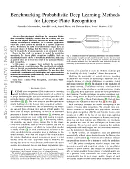 Benchmarking Probabilistic Deep Learning Methods for License Plate
  Recognition
