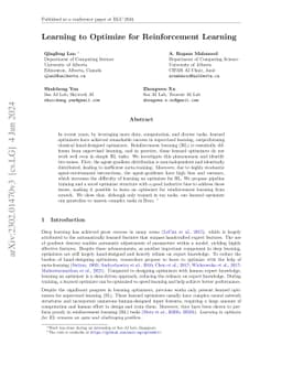 Learning to Optimize for Reinforcement Learning
