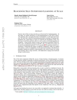 Blockwise Self-Supervised Learning at Scale
