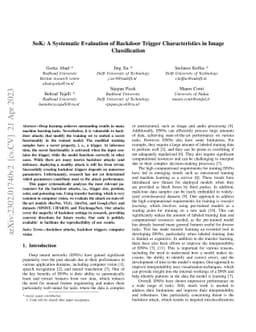 SoK: A Systematic Evaluation of Backdoor Trigger Characteristics in
  Image Classification