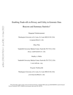 Enabling Trade-offs in Privacy and Utility in Genomic Data Beacons and
  Summary Statistics