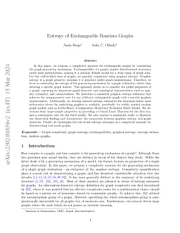 Entropy of Exchangeable Random Graphs