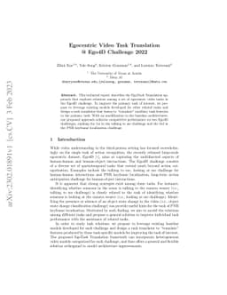 Egocentric Video Task Translation @ Ego4D Challenge 2022