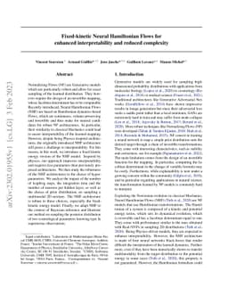 Fixed-kinetic Neural Hamiltonian Flows for enhanced interpretability and
  reduced complexity