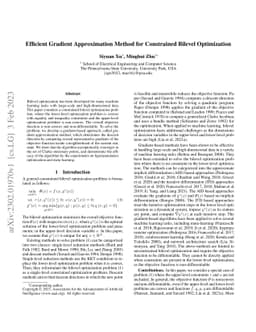 Efficient Gradient Approximation Method for Constrained Bilevel
  Optimization