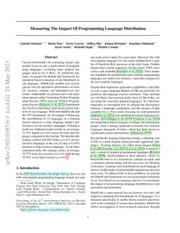Measuring The Impact Of Programming Language Distribution