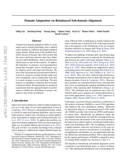 Domain Adaptation via Rebalanced Sub-domain Alignment