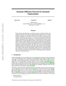 Semantic Diffusion Network for Semantic Segmentation