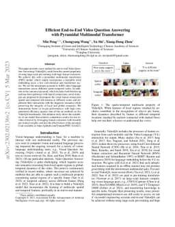 Efficient End-to-End Video Question Answering with Pyramidal Multimodal
  Transformer