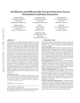 An Effective and Differentially Private Protocol for Secure Distributed
  Cardinality Estimation