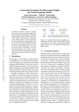 Construction Grammar Provides Unique Insight into Neural Language Models