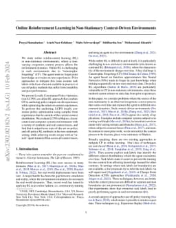 Online Reinforcement Learning in Non-Stationary Context-Driven Environments