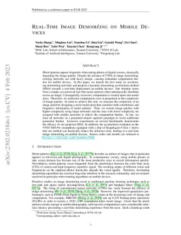 Real-Time Image Demoireing on Mobile Devices