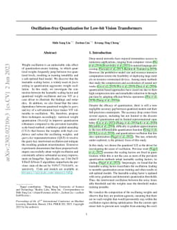 Oscillation-free Quantization for Low-bit Vision Transformers