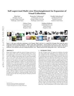 Self-supervised Multi-view Disentanglement for Expansion of Visual
  Collections