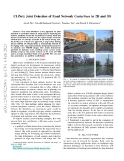 CLiNet: Joint Detection of Road Network Centerlines in 2D and 3D