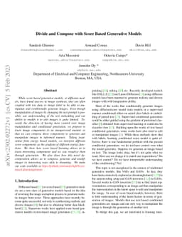 Divide and Compose with Score Based Generative Models