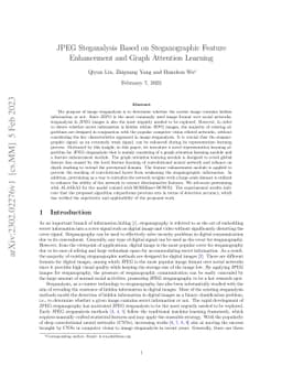 JPEG Steganalysis Based on Steganographic Feature Enhancement and Graph
  Attention Learning