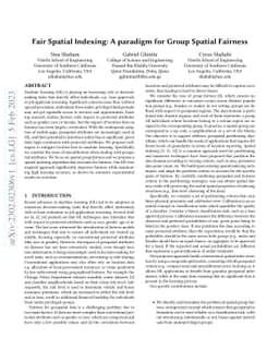 Fair Spatial Indexing: A paradigm for Group Spatial Fairness