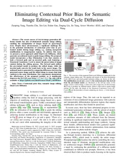 Eliminating Contextual Prior Bias for Semantic Image Editing via
  Dual-Cycle Diffusion
