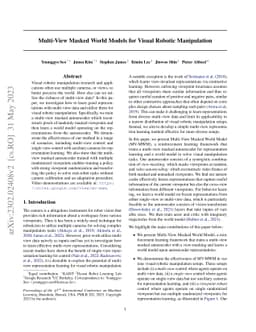 Multi-View Masked World Models for Visual Robotic Manipulation
